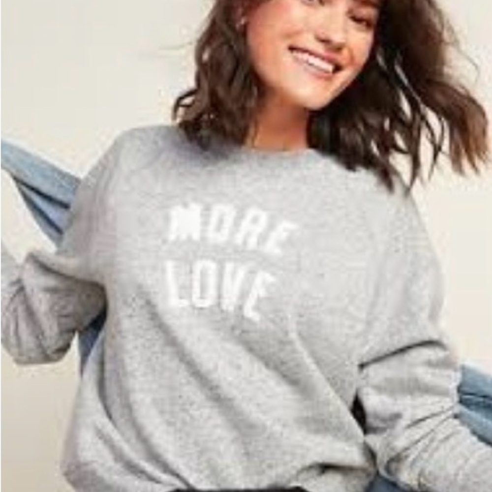 Old Navy Vintage Crew Neck More Love Women's Sweatshirt | EUC | Sz S